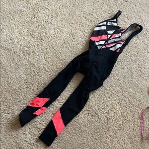 Black and Coral Cycling Bib